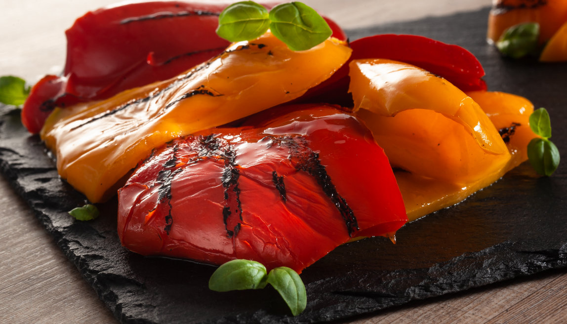 Grilled peppers