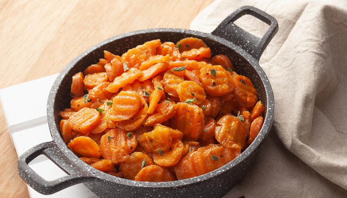 Carote al vapore con zenzero e origano