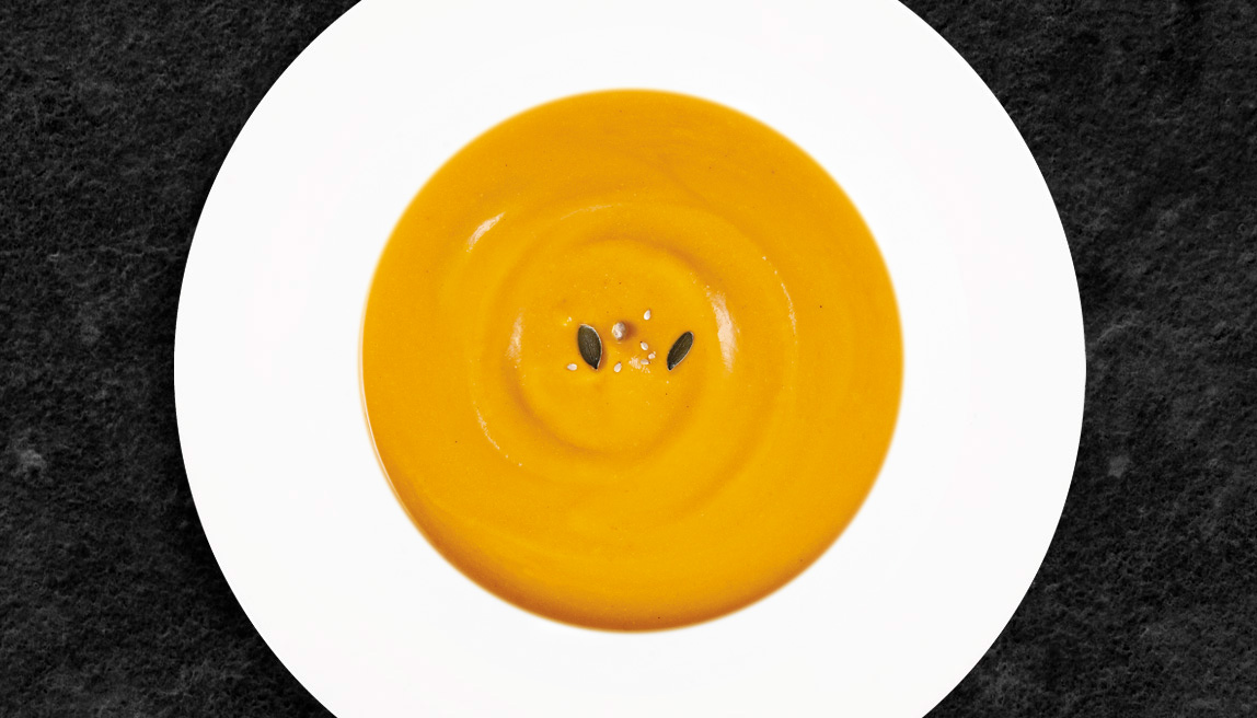 Vellutata con zucca e fagioli cannellini