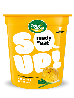 Fresh creamy soup with Leeks and potatoes